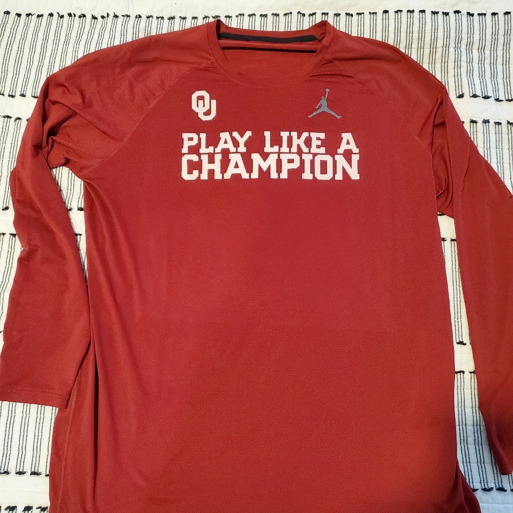 2xl jordan oklahoma long sleeve shirt